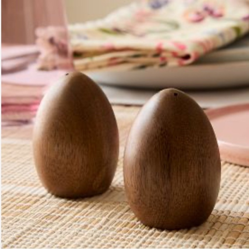 West Elm Wanda Wood Easter Salt & Pepper Shakers